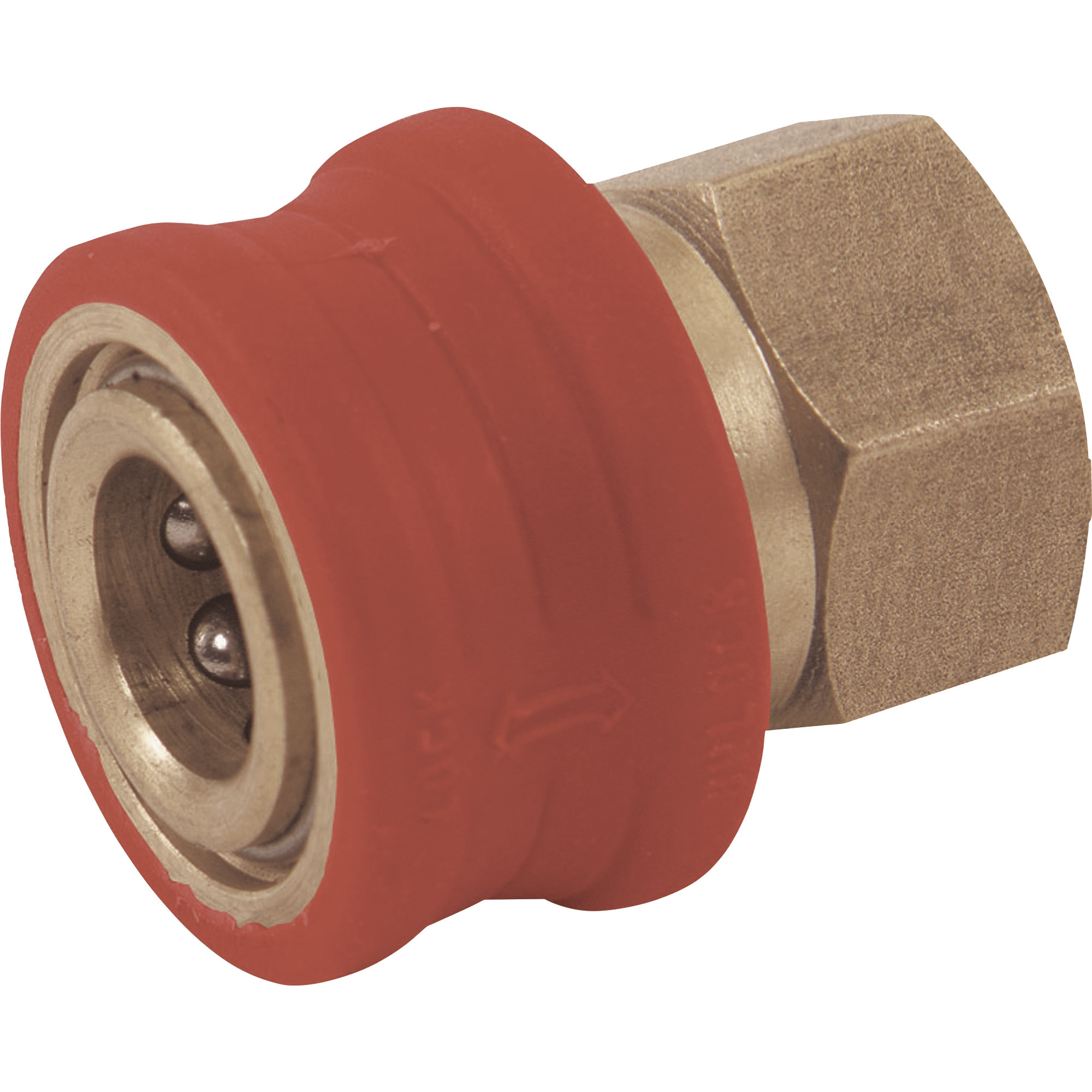 NorthStar Pressure Washer Insulated Quick-Connect Coupler, 1/4in. NPT-F, 5000 PSI, 12 GPM, Brass